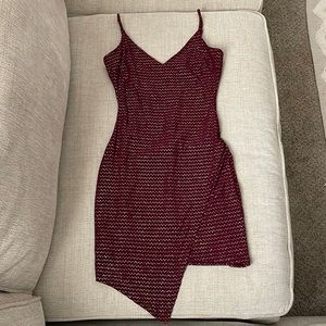 Windsor maroon sparkly mini dress